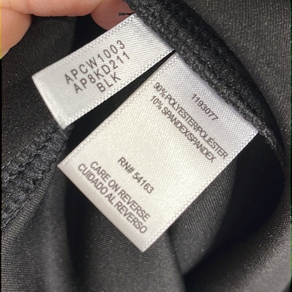 Andrew Marc Faux Suede Pull On Pants High Waist Black Stretch Womens Size Medium - Picture 10 of 13